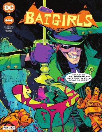 Batgirls 12, cover, 2022, Jorge Corona, Sarah Stern, Riddler
