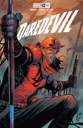 Daredevil 9, Marco Checchetto, Matthew Wilson, cover March 2023