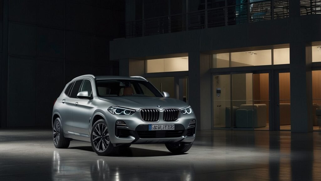 BMW iX3 electric SUV on display at IAA Mobility 2025 in Munich, showcasing Neue Klasse platform with futuristic design and sustainable technology.