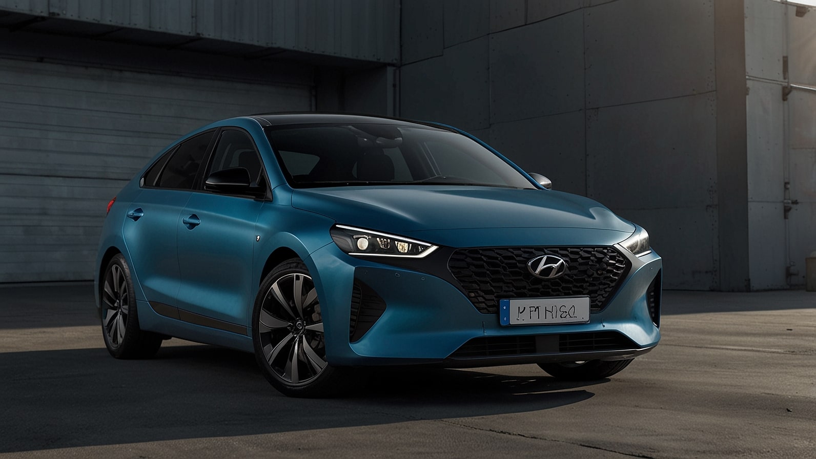 2025 Hyundai IONIQ 5 N, a high-performance electric vehicle in Performance Blue Matte, speeding around a racetrack with dynamic motion blur.