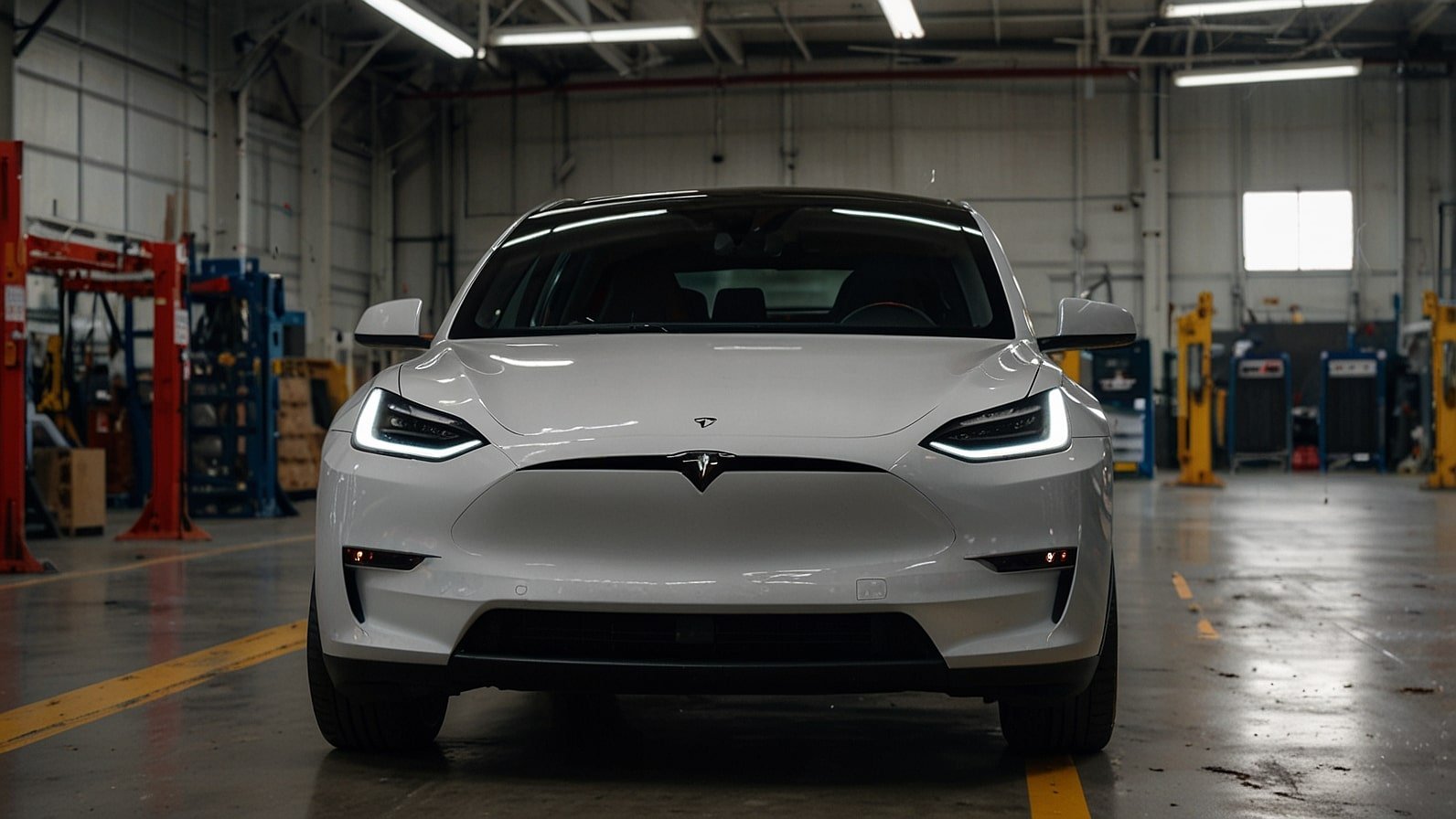 Sleek 2026 Tesla Model Y Juniper electric SUV in Quicksilver color, showcasing refreshed front fascia with full-width LED light bar and aerodynamic upgrades.